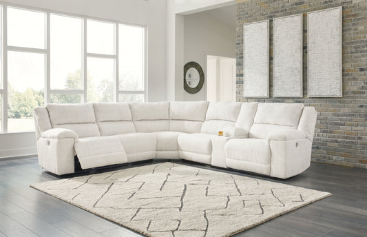 Myers Furniture Outlet - Ashley Furniture - Keensburg Sectional - RAF Reclining Power Loveseat / Linen - 6180775