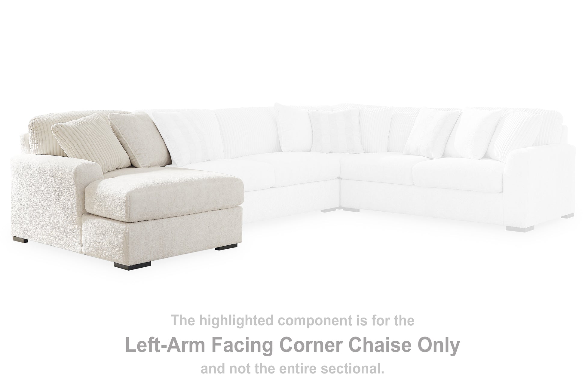 Myers Furniture Outlet - Ashley Furniture - Chessington Sectional - LAF Corner Chaise / Ivory - 6190416