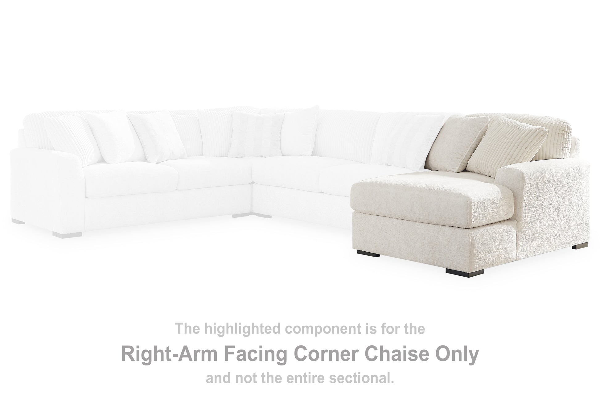 Myers Furniture Outlet - Ashley Furniture - Chessington Sectional - RAF Corner Chaise / Ivory - 6190417