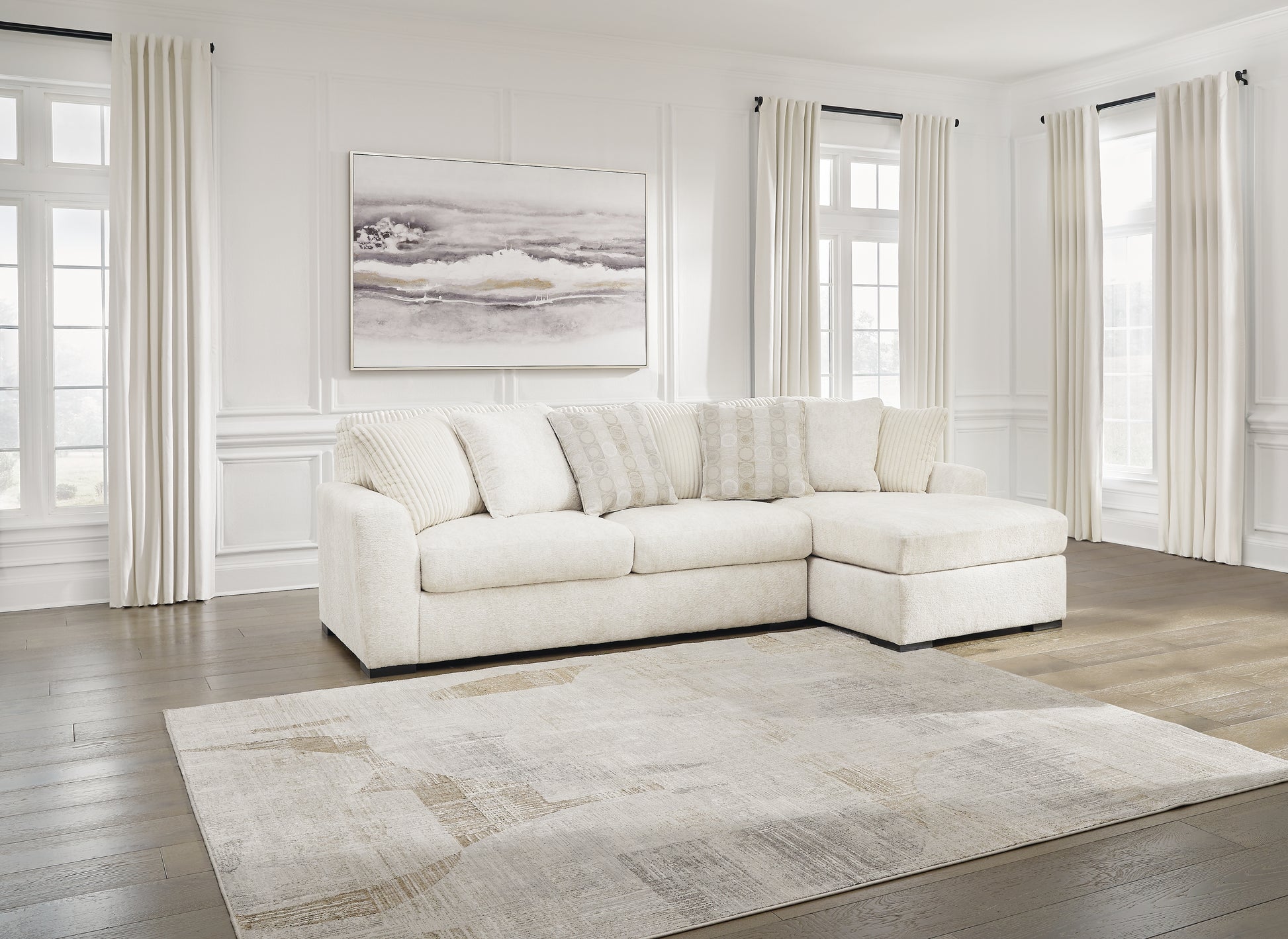 Myers Furniture Outlet - Ashley Furniture - Chessington Sectional - LAF 3-Piece Sectional / Ivory - 61904S5
