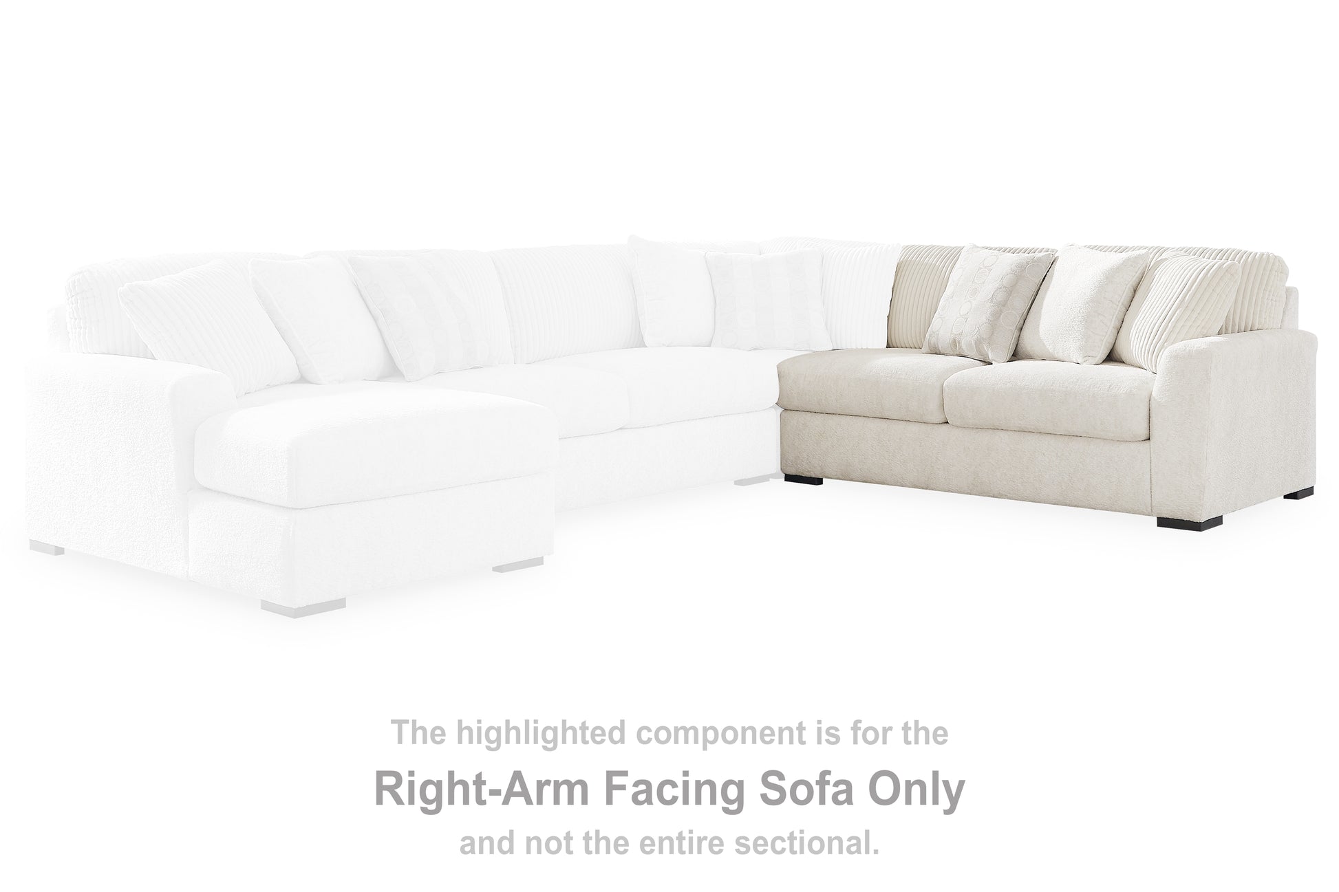 Myers Furniture Outlet - Ashley Furniture - Chessington Sectional - RAF Sofa / Ivory - 6190467