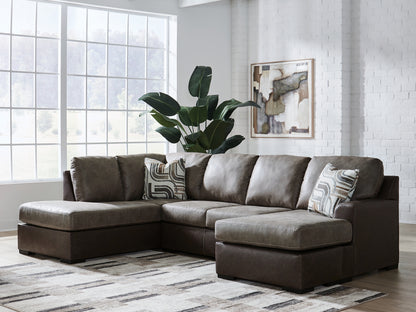 Myers Furniture Outlet - Ashley Furniture - Castille Way Sectional - RAF 2-Piece Sectional with Chaise / Fossil - PC62703S1