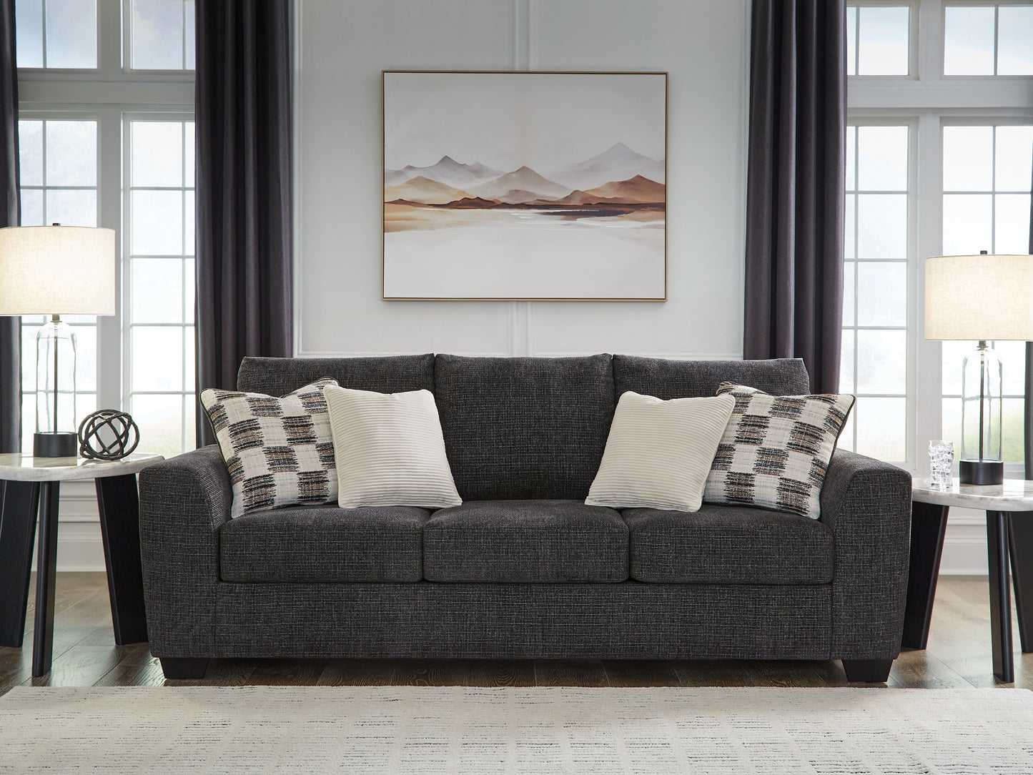 Myers Furniture Outlet - Ashley Furniture - Loreo Living Room - Sofa / Ebony - 6310138