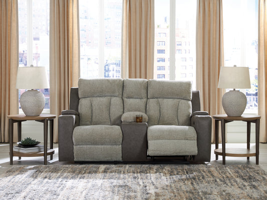 Myers Furniture Outlet - Ashley Furniture - WhipLash Living Room - PWR REC Loveseat/CON/ADJ HDRST / Sisal - PC6320418