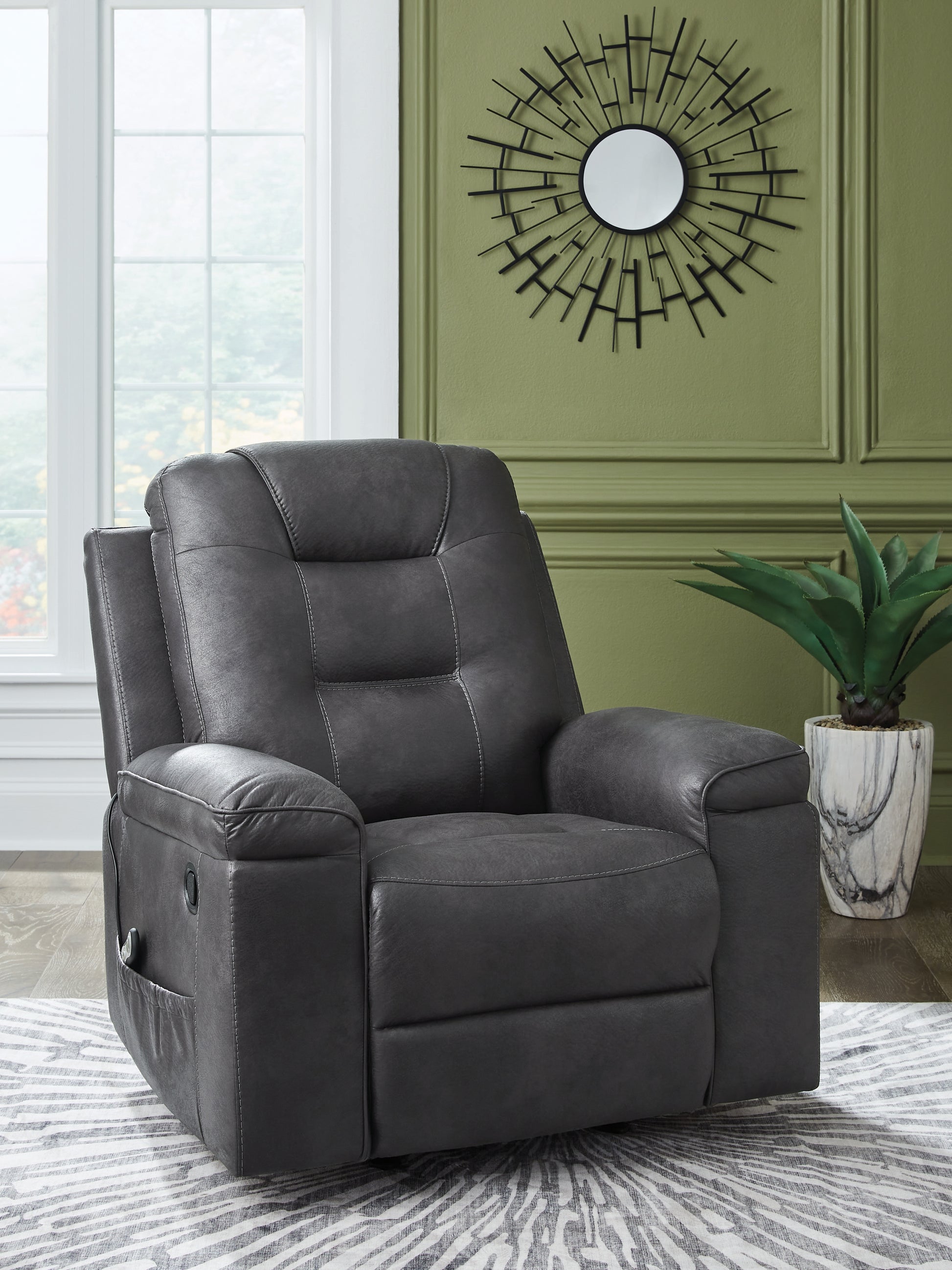 Myers Furniture Outlet - Ashley Furniture - Stockworth Living Room - Rocker Recliner / Granite - PC6560525