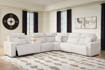 Myers Furniture Outlet - Ashley Furniture - ModMax II Sectional - 6-Piece Reclining Sectional with Console / Stone - 65907S36