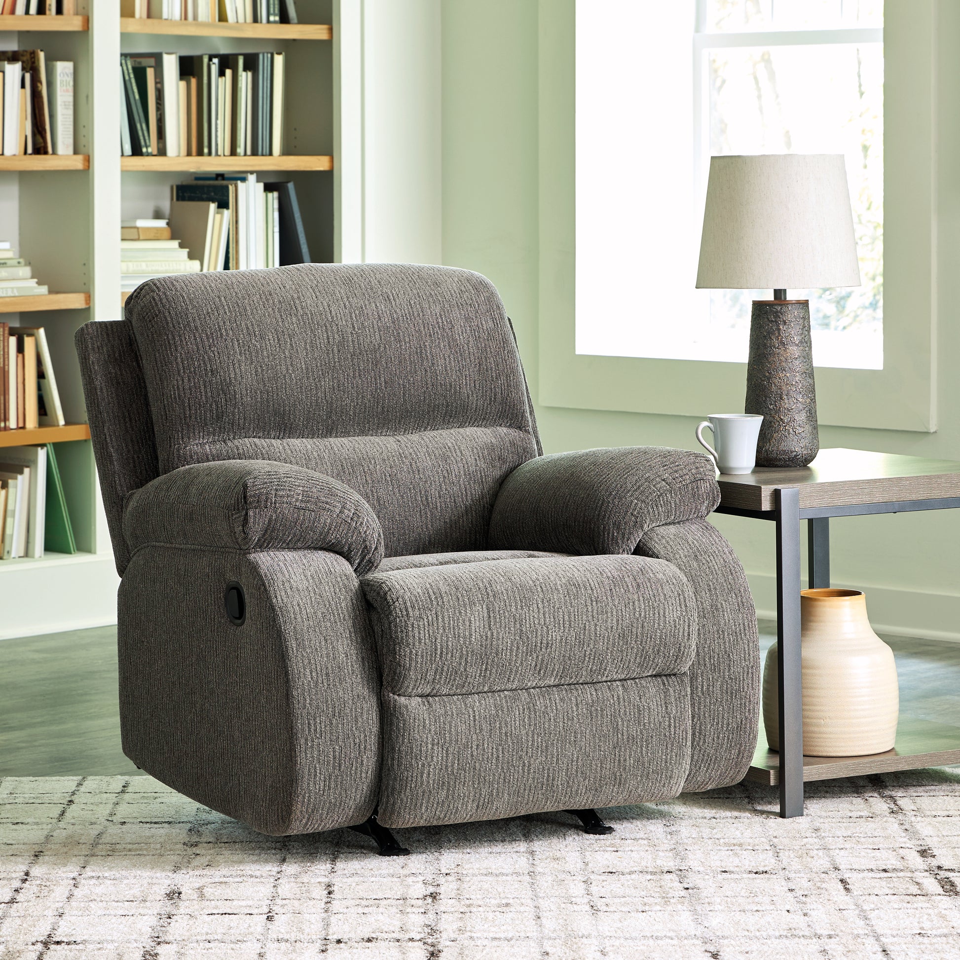 Myers Furniture Outlet - Ashley Furniture - Scranto Living Room - Rocker Recliner / Brindle - 6650225