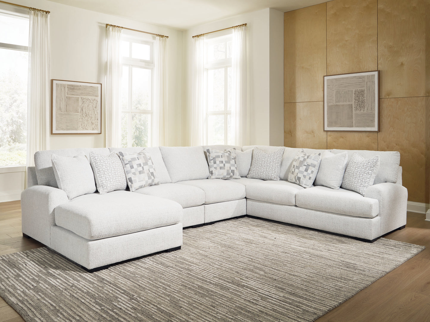 Myers Furniture Outlet - Ashley Furniture - Misty-Lakes 5-Piece Sectional with Chaise - 5-Piece Sectional with Chaise - PC66906S12