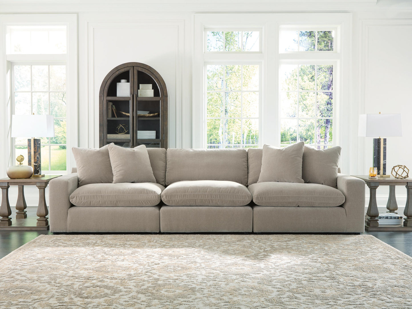 Myers Furniture Outlet - Ashley Furniture - Maxton Heights Sectional - RAF 3-Piece Sectional Sofa / Pebble - 67808S2