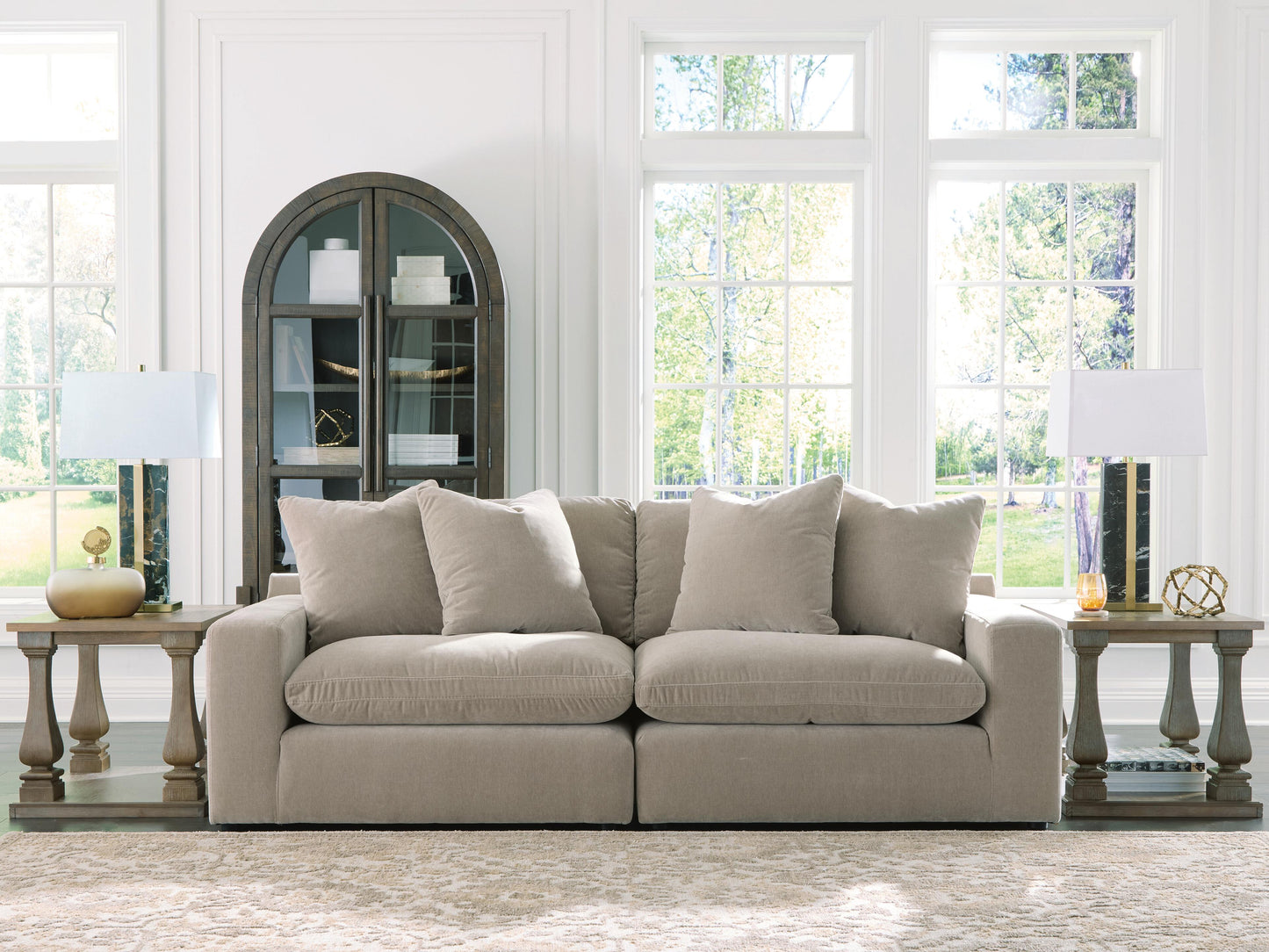 Myers Furniture Outlet - Ashley Furniture - Maxton Heights Sectional - RAF 2-Piece Sectional Sofa / Pebble - 67808S1