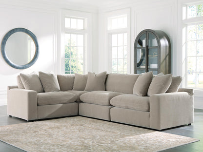 Myers Furniture Outlet - Ashley Furniture - Maxton Heights Sectional - RAF 4-Piece Sectional / Pebble - 67808S3