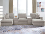 RAF 5-Piece Double Chaise Sectional with Storage Consoles