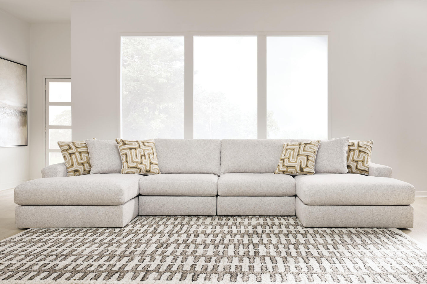 Myers Furniture Outlet - Ashley Furniture - Kestrie 4-Piece Double Chaise Sectional - 4-Piece Double Chaise Sectional - PC68706S9
