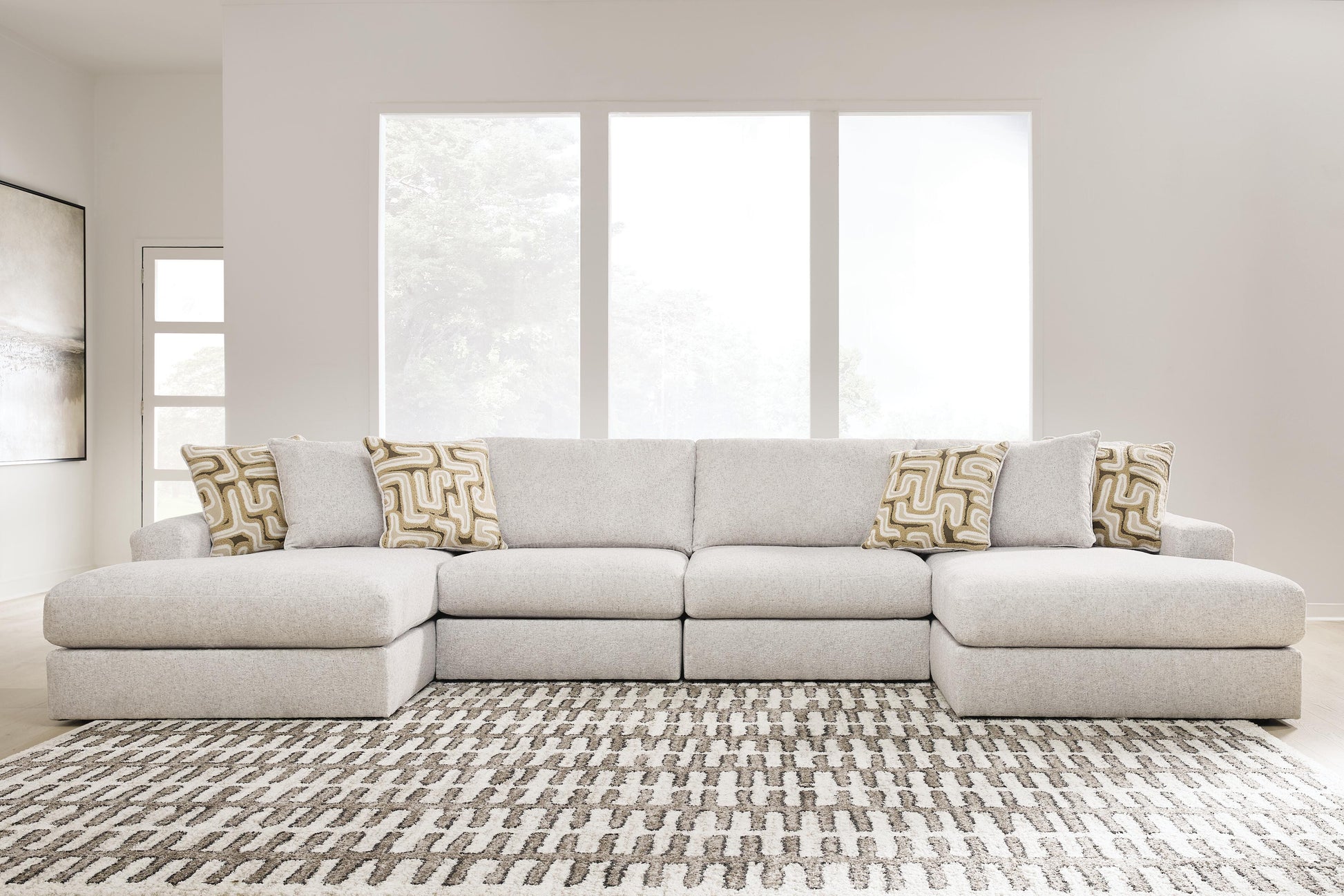 Myers Furniture Outlet - Ashley Furniture - Kestrie 4-Piece Double Chaise Sectional - 4-Piece Double Chaise Sectional - PC68706S9