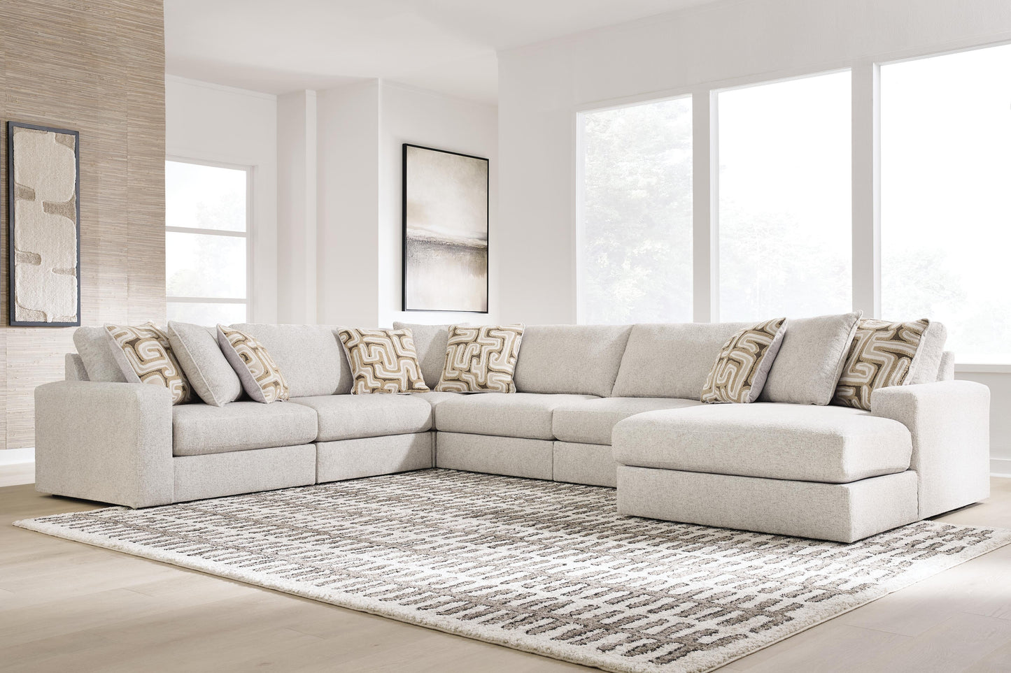 Myers Furniture Outlet - Ashley Furniture - Kestrie Sectional - RAF 6-Piece Sectional with Chaise - PC68706S15