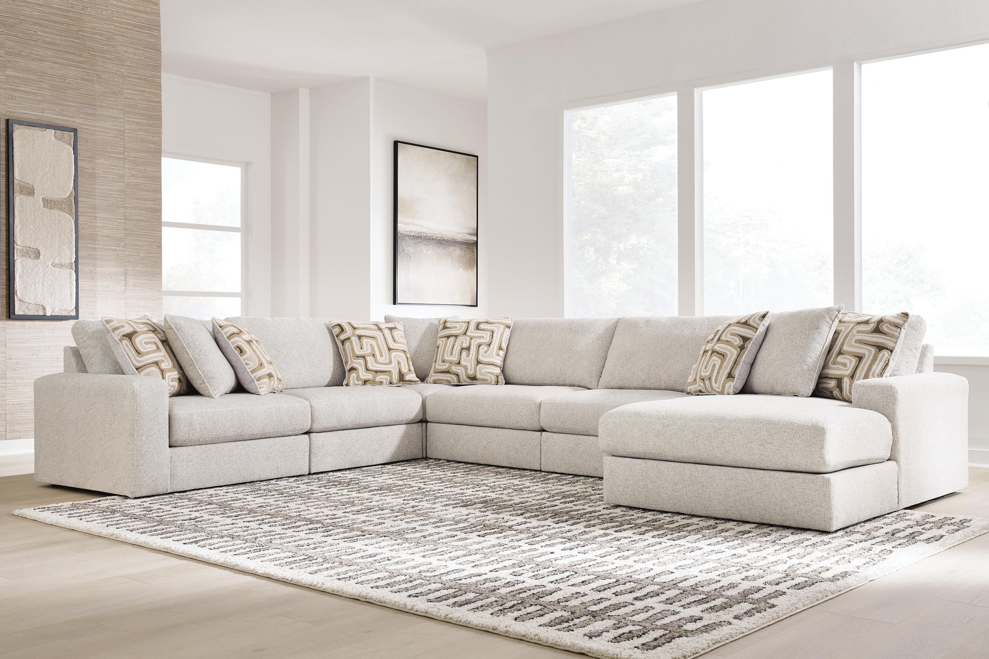 Myers Furniture Outlet - Ashley Furniture - Kestrie Sectional - RAF 6-Piece Sectional with Chaise - PC68706S15