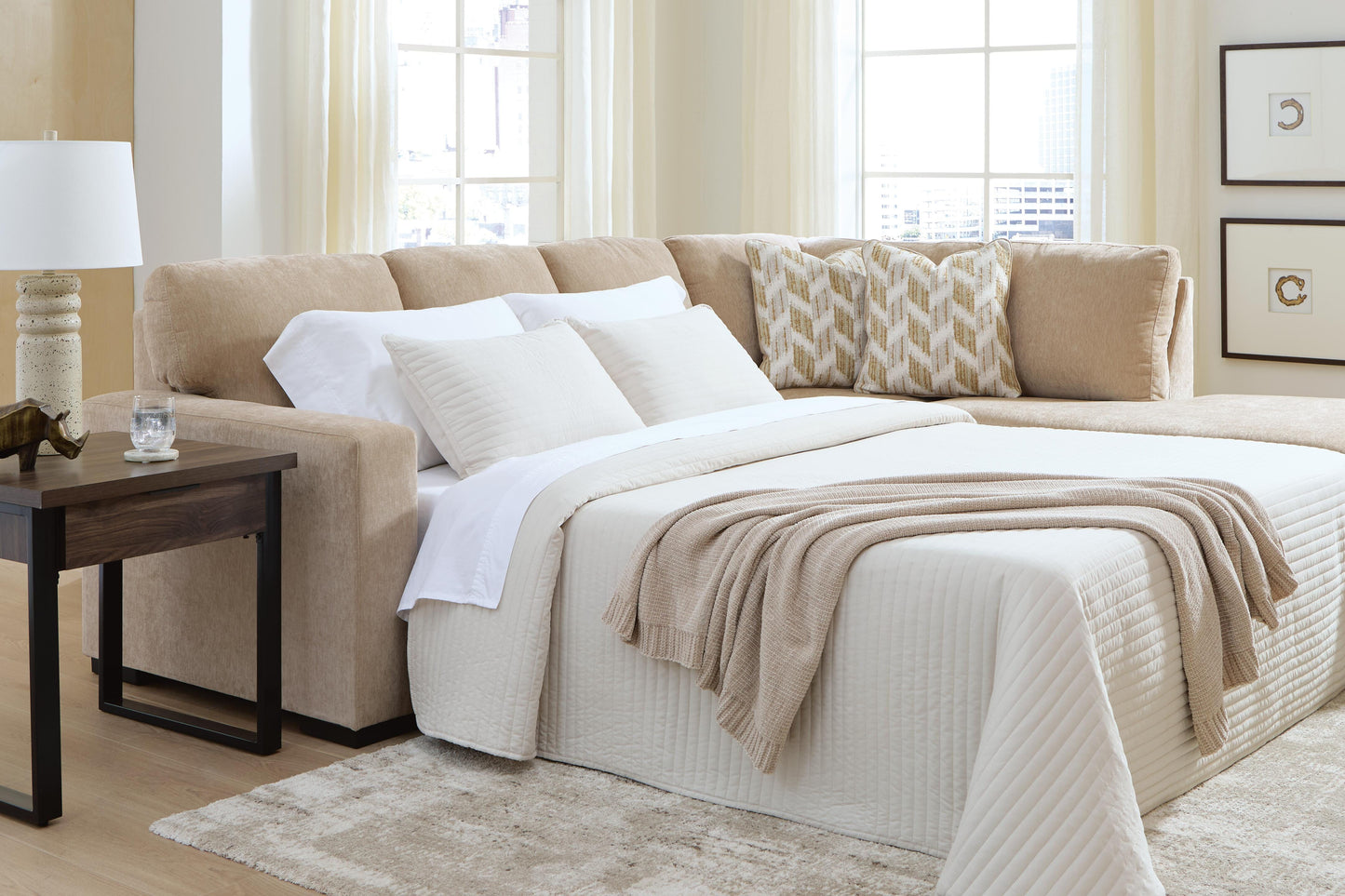 Myers Furniture Outlet - Ashley Furniture - Bridgepoint 2-Piece Sleeper Sectional with Chaise - 2-Piece Sleeper Sectional with Chaise - PC69507S5