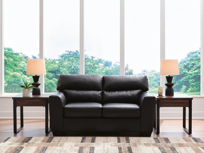 Myers Furniture Outlet - Ashley Furniture - Glennbre Living Room - Loveseat / Midnight - PC6980435