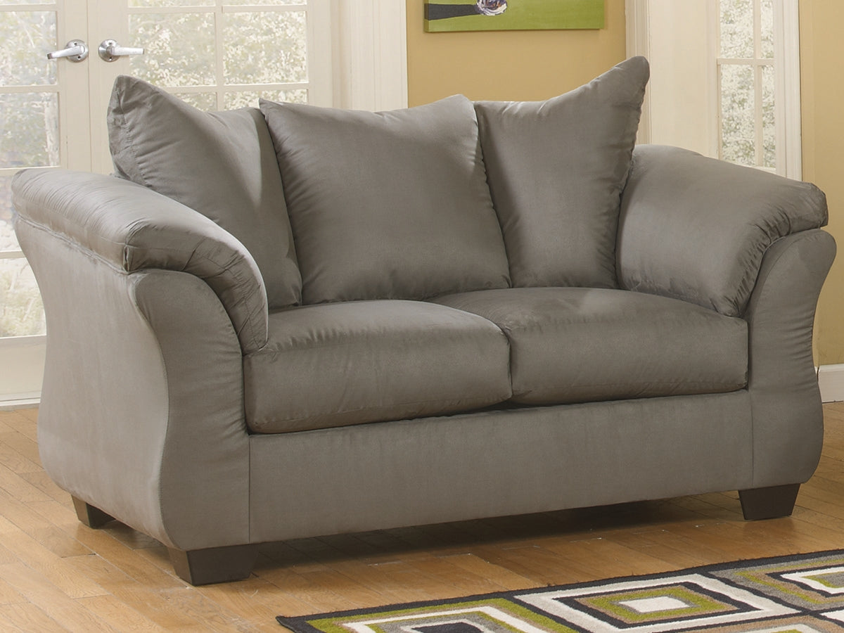 Myers Furniture Outlet - Ashley Furniture - Darcy Living Room - Loveseat / Cobblestone - 7500535