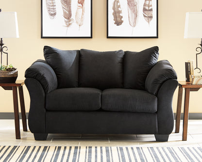 Myers Furniture Outlet - Ashley Furniture - Darcy Living Room - Loveseat / Black - 7500835