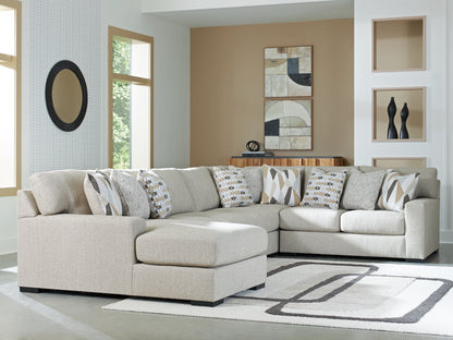 Myers Furniture Outlet - Ashley Furniture - Laurelgrove Sectional - RAF 5-Piece Sectional with Chaise / Pebble - 75105S11