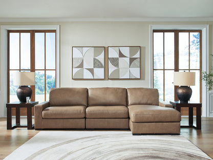Myers Furniture Outlet - Ashley Furniture - Veronella Sectional - RAF 3-Piece Sectional with Chaise / Sahara - 76106S6