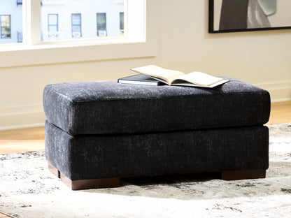 Myers Furniture Outlet - Ashley Furniture - Whitmore Manor Living Room - Ottoman / Black Pearl - 8040414