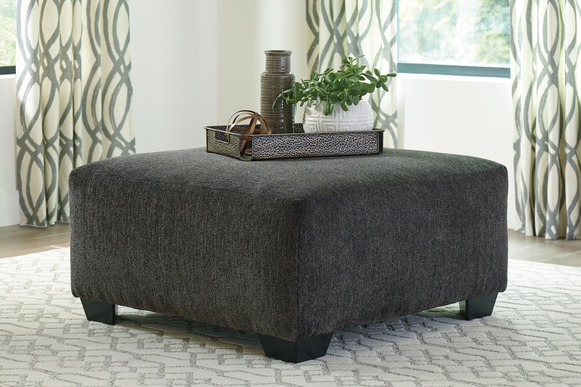 Myers Furniture Outlet - Ashley Furniture - Ballinasloe Living Room - Oversized Accent Ottoman / Smoke - 8070308