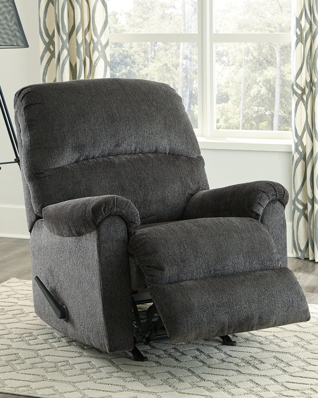 Myers Furniture Outlet - Ashley Furniture - Ballinasloe Living Room - Rocker Recliner / Smoke - 8070325