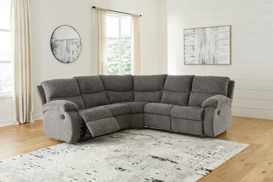 Myers Furniture Outlet - Ashley Furniture - Museum Sectional - 2-Piece Reclining Sectional / Pewter - 81807S2