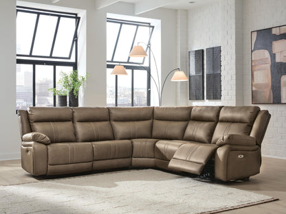 Myers Furniture Outlet - Ashley Furniture - Max-Momentum Sectional - 5-Piece Power Reclining Sectional / Biscotti - PC82305S6