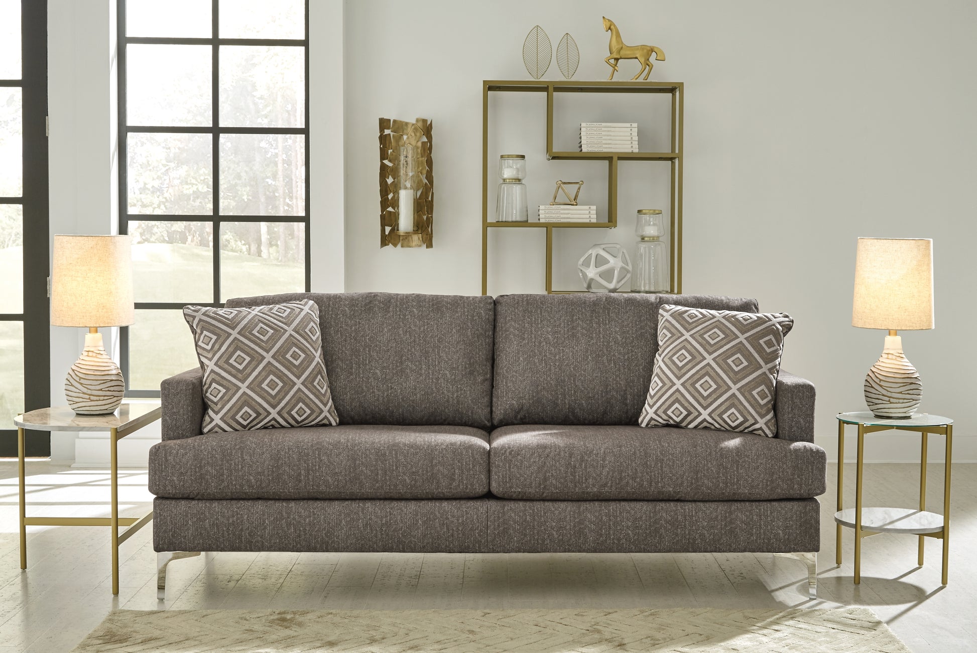Myers Furniture Outlet - Ashley Furniture - Arcola Living Room - RTA Sofa / Java - 82604S1