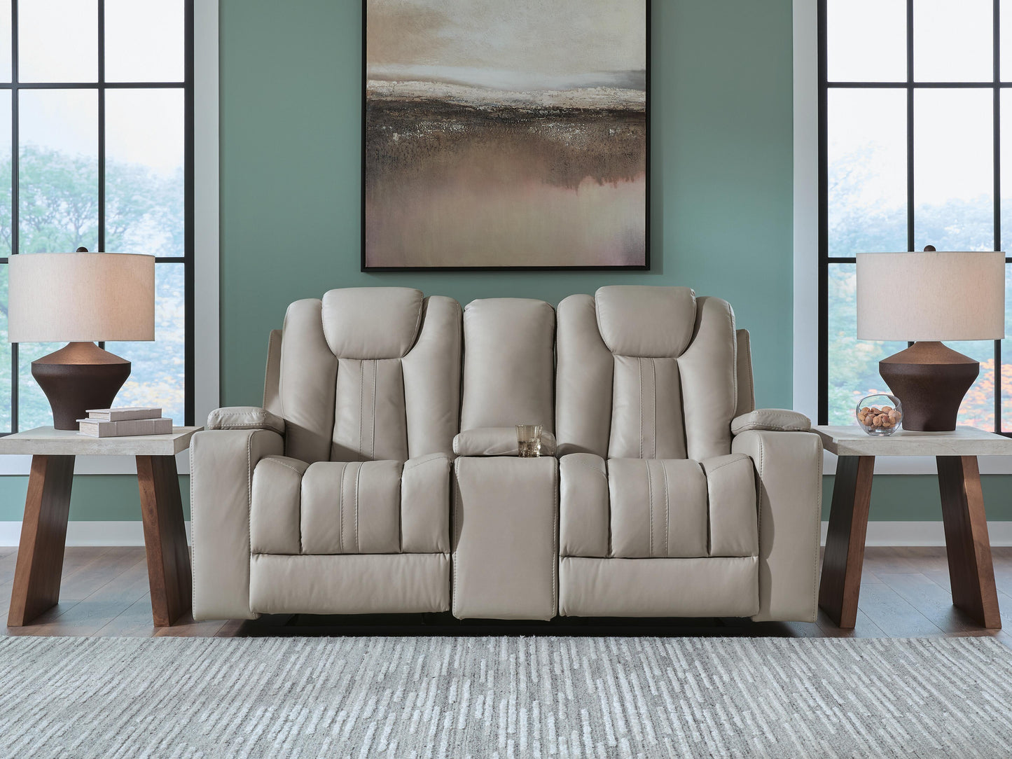 Myers Furniture Outlet - Ashley Furniture - Elevate Edges Living Room - Glider REC Loveseat w/Console / Coin - PC8330543