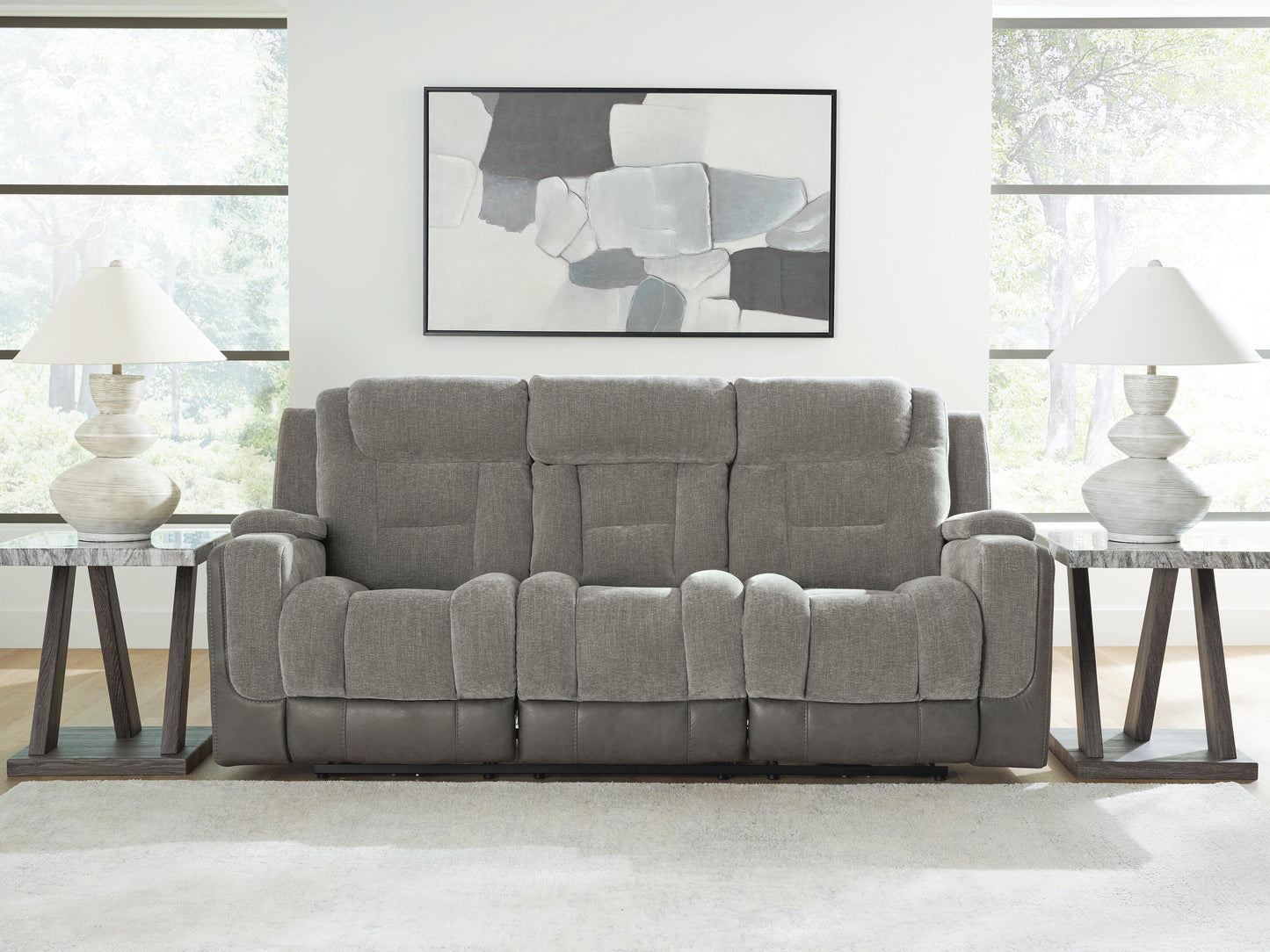 Myers Furniture Outlet - Ashley Furniture - Mixed Motion Living Room - PWR REC Sofa with ADJ Headrest - PC8350515