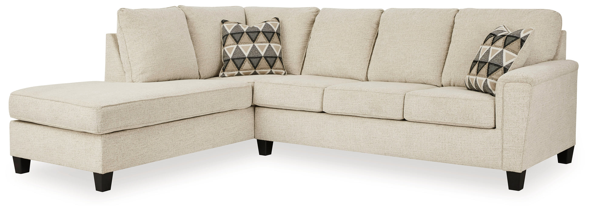 Myers Furniture Outlet - Ashley Furniture - Abinger Sectional - RAF 2-Piece Sleeper Sectional with Chaise / Natural - 83904S3