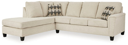 Myers Furniture Outlet - Ashley Furniture - Abinger Sectional - RAF 2-Piece Sectional with Chaise / Natural - 83904S1