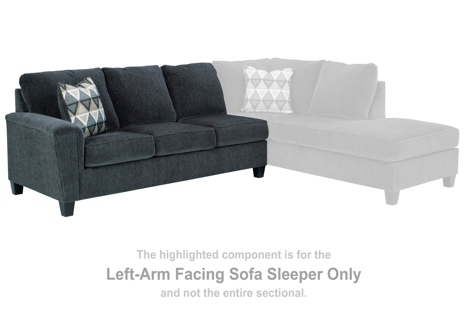 Myers Furniture Outlet - Ashley Furniture - Abinger Sectional - LAF Sofa Sleeper / Smoke - 8390569