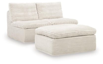 Myers Furniture Outlet - Ashley Furniture - Fannin Sectional - 2 Armless Chairs w/Otto (3/CN) - PC8430431