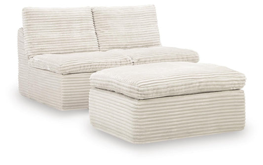 Myers Furniture Outlet - Ashley Furniture - Fannin Sectional - 2 Armless Chairs w/Otto (3/CN) - PC8430431