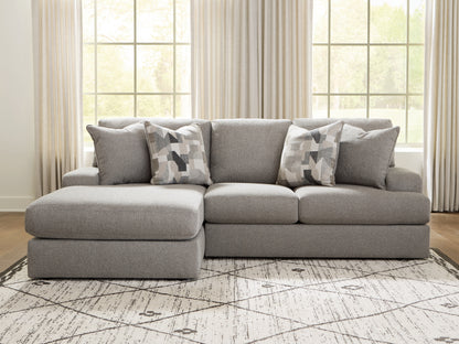 Myers Furniture Outlet - Ashley Furniture - Lindon Sectional - RAF 2-Piece Sectional with Chaise / Smoke - 84704S1