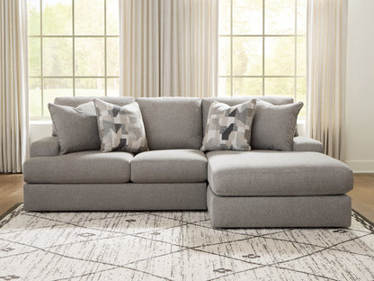 Myers Furniture Outlet - Ashley Furniture - Lindon Sectional - 2-Piece Sectional with Chaise / Smoke - 84704S2