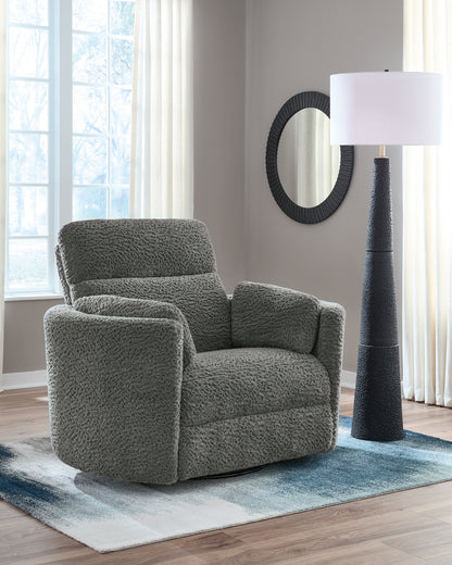 Myers Furniture Outlet - Ashley Furniture - Gosaldo Living Room - Swivel Glider Power Recliner / Lead - PC8630495