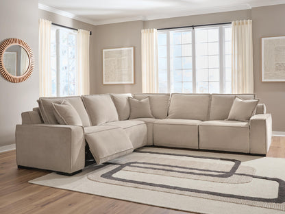 Myers Furniture Outlet - Ashley Furniture - Carceri Sectional - 5-Piece Power Sectional Reclining Sofa / Cashmere - 87003S4