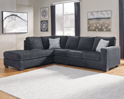 Myers Furniture Outlet - Ashley Furniture - Altari Sectional - RAF 2-Piece Sectional with Chaise / Slate - 87213S1