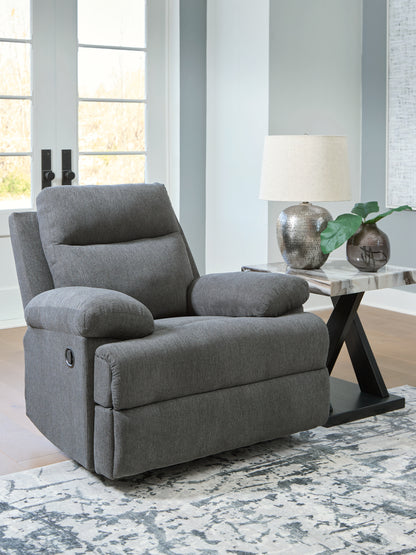 Myers Furniture Outlet - Ashley Furniture - Side-Swipe Living Room - Rocker Recliner / Charcoal - PC9140625