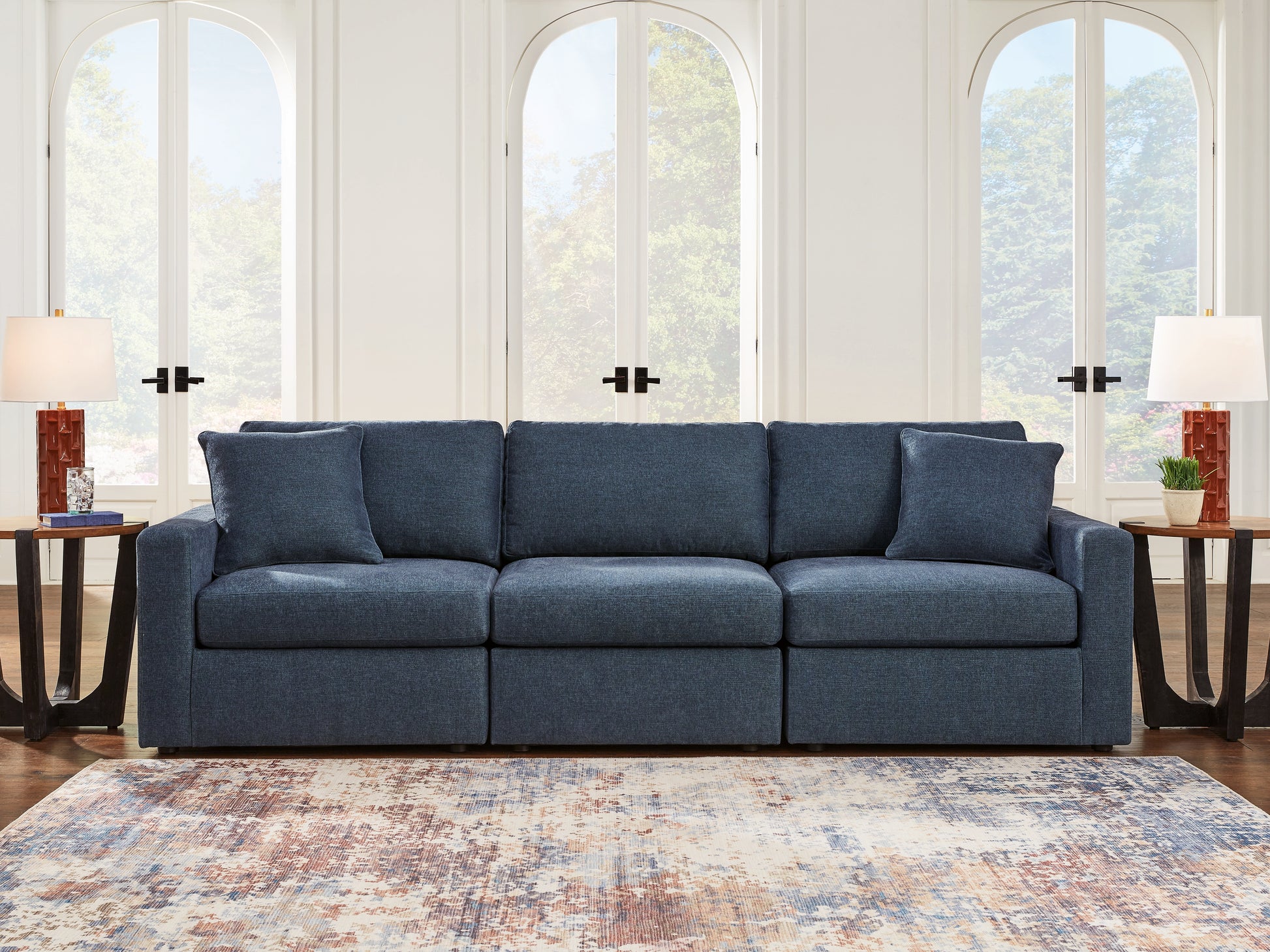 Myers Furniture Outlet - Ashley Furniture - Modmax Sectional - RAF 3-Piece Sectional / Ink - 92101S2