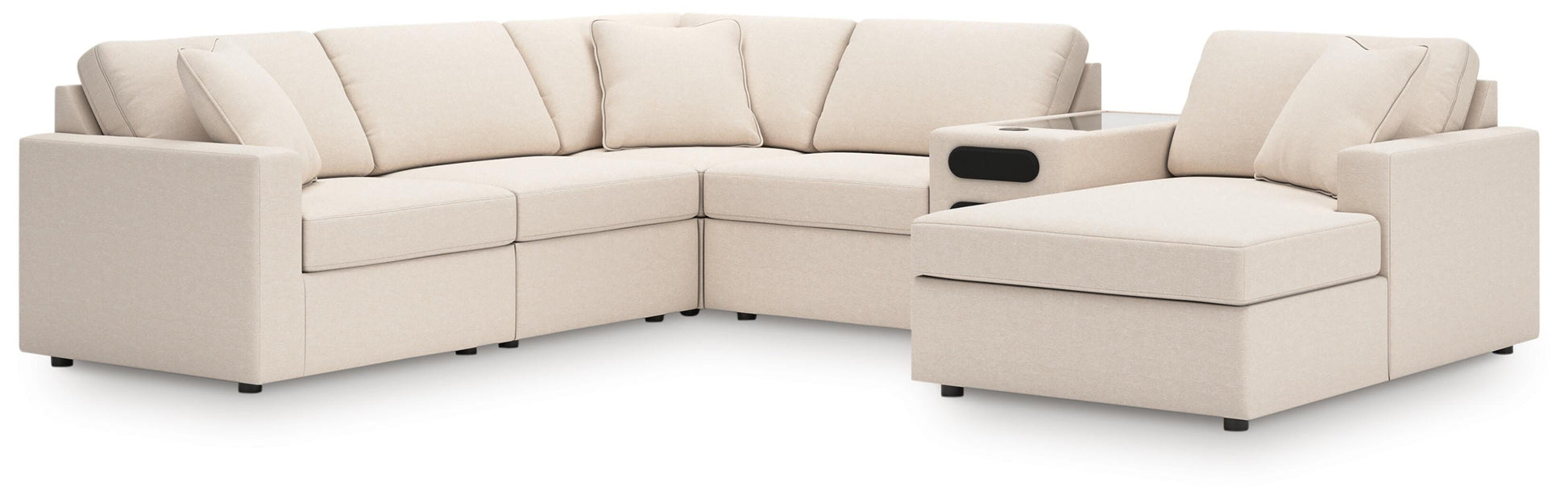 Myers Furniture Outlet - Ashley Furniture - Modmax 6-Piece Sectional with Audio System and Chaise - RAF 6-Piece Sectional with Audio System and Chaise - 92103S51