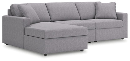 Myers Furniture Outlet - Ashley Furniture - Modmax Sectional - RAF 3-Piece Sectional with Chaise / Granite - 92104S17