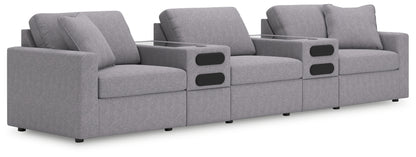 Myers Furniture Outlet - Ashley Furniture - Modmax Sectional - RAF 5-Piece Sectional / Granite - 92104S15
