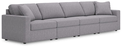 Myers Furniture Outlet - Ashley Furniture - Modmax Sectional - RAF 4-Piece Sectional / Granite - 92104S10